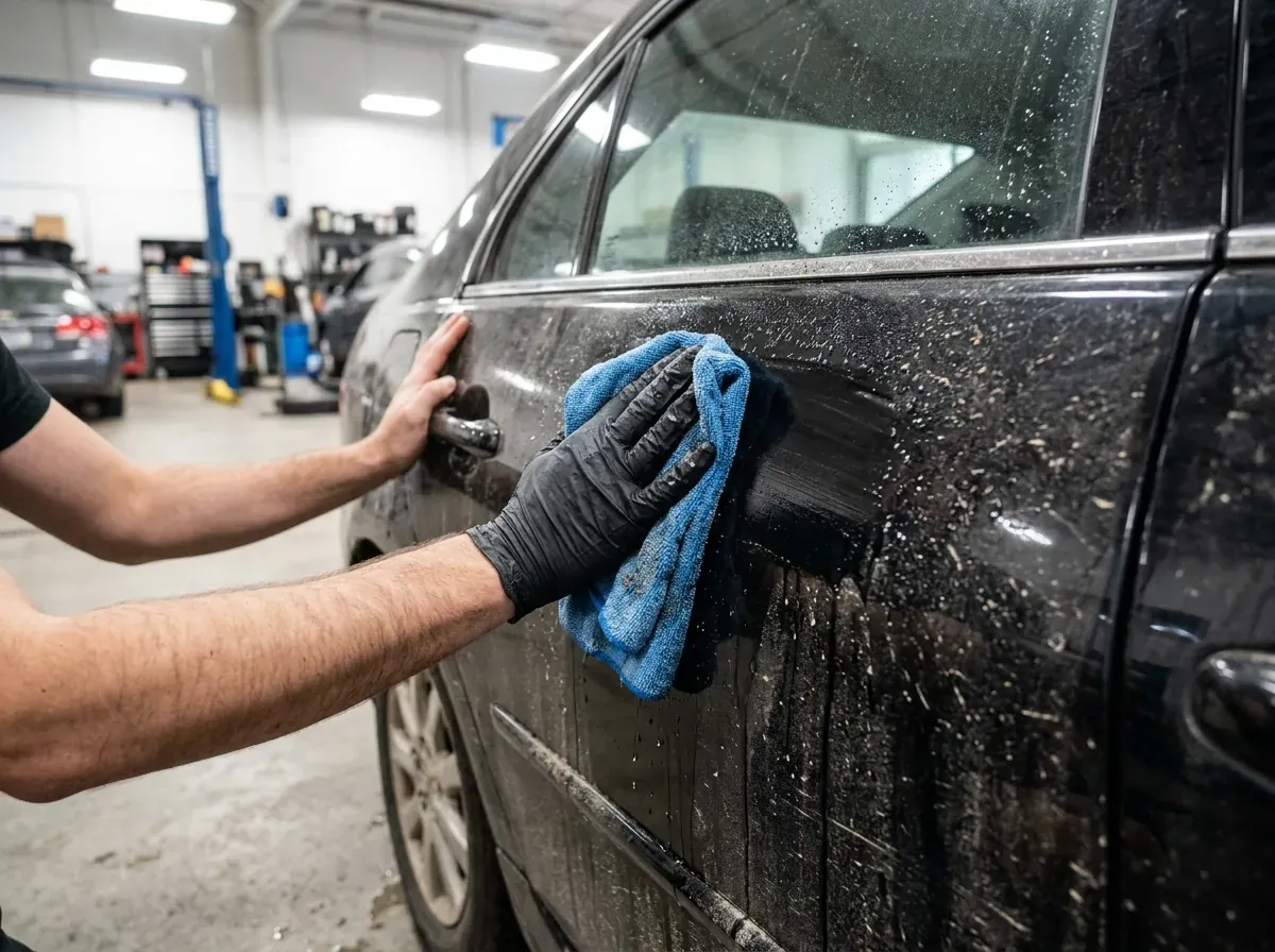 Step 1: Clean and Dry Paintwork Surface